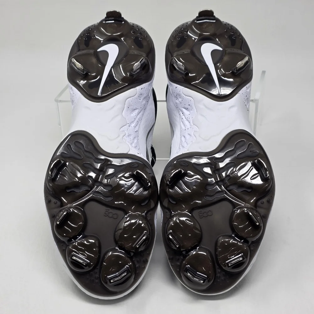 Nike Alpha Huarache Elite 4 Low Men's Size 7.5 White Metal Cleats FD2745-110 New